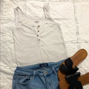 Old Navy Ribbed Button Up Tank